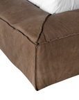 Harlow Bed | Buffalo Leather | Mushroom Brown | Queen