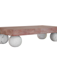 Jewel Travertine & Marble Coffee Table