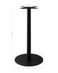 Jonson Table Top | Round | Teak Bar Table Base | Black Uniqwa Collections
