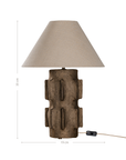 Liwa Sculptural Composite Table Lamp | Dark Roast