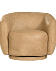 Lucca Swivel | Aniline Leather | Cashew