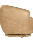 Lucca Swivel | Aniline Leather | Cashew