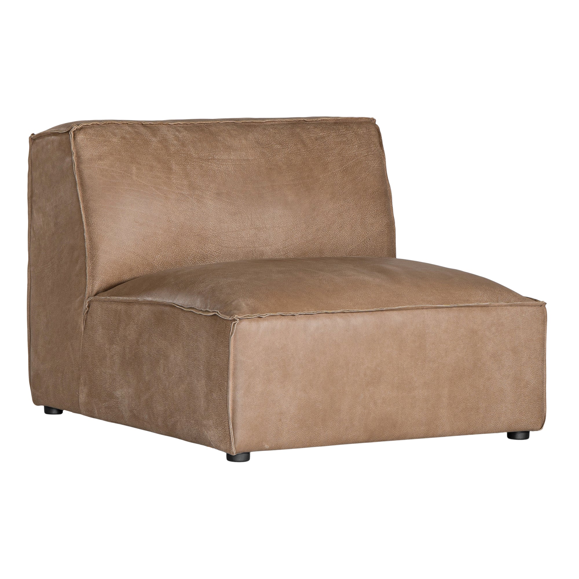 Manson Modular Buffalo Leather Sofa | Mushroom Brown Uniqwa Collections