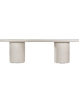 Mukalla Oval Dining Table | High Gloss Vanilla