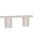 Mukalla Oval Dining Table | High Gloss Vanilla