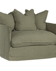 Singita Sofa | One Seater Classic Stitching Bay Leaf Uniqwa Collections