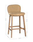 Trulli Barchair | Aniline Leather | Cashew