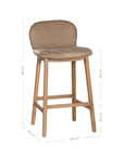 Trulli Barchair | Buffalo Leather | Enoki Brown