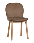 Trulli Dining Chair | Buffalo Leather | Mushroom Brown