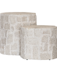 Boba Fossil Stone Side Table | Low | Natural