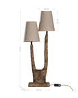 Kira Table Lamp| Sculptural Composite | Dark Roast Uniqwa Collections