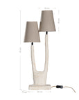Kira Table Lamp | Sculptural Composite| Light Roast Uniqwa Collections