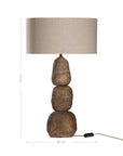 Lulah Table Lamp | Sculptural Composite | Dark Roast Uniqwa Collections