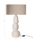 Lulah Table Lamp | Sculptural Composite | Light Roast Uniqwa Collections