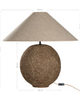 Sabi Table Lamp | Sculptural Composite | Dark Roast | Large Uniqwa Collections