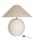 Sabi Table Lamp | Sculptural Composite | Light Roast | Large Uniqwa Collections