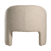 Azura Occasional Chair by Uniqwa Collections in Natural fabric, featuring soft curved lines, a deep seat cushion, and refined textured upholstery for a sculptural yet relaxed look