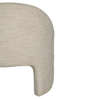 Azura Occasional Chair by Uniqwa Collections in Natural fabric, featuring soft curved lines, a deep seat cushion, and refined textured upholstery for a sculptural yet relaxed look