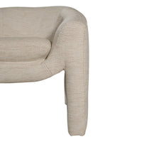 Azura Occasional Chair by Uniqwa Collections in Natural fabric, featuring soft curved lines, a deep seat cushion, and refined textured upholstery for a sculptural yet relaxed look
