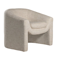 Azura Occasional Chair by Uniqwa Collections in Natural fabric, featuring soft curved lines, a deep seat cushion, and refined textured upholstery for a sculptural yet relaxed look