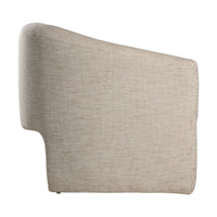 Azura Occasional Chair by Uniqwa Collections in Natural fabric, featuring soft curved lines, a deep seat cushion, and refined textured upholstery for a sculptural yet relaxed look