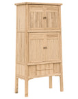 Bamboo Tall Cabinet | White Blonde Uniqwa Collections