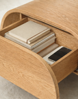Elula Bedside | European White Oak Uniqwa Collections