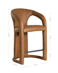 Fikile Barchair | Leather | Cera Brown Uniqwa Collections