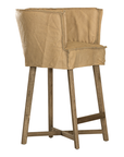Guatemala Barchair | Aniline Leather | Cashew Uniqwa Collections