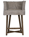 Guatemala Barchair | Buffalo Leather | Earthy Grey Uniqwa Collections