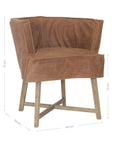 Guatemala Dining Chair | Leather | Brogan Brown Uniqwa Collections