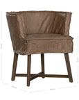 Guatemala Dining Chair | Buffalo Leather | Mushroom Brown Uniqwa Collections