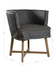 Guatemala Dining Chair | Aniline Leather | Granite Uniqwa Collections