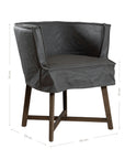 Guatemala Dining Chair | Aniline Leather | Granite Uniqwa Collections