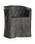 Hamilton Dining Chair | Buffalo Leather | African Slate Uniqwa Collections
