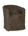 Hamilton Dining Chair | Fur Luxe | Chocolate Uniqwa Collections