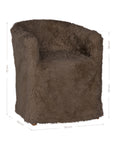 Hamilton Dining Chair | Fur Luxe | Chocolate Uniqwa Collections