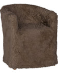 Hamilton Dining Chair | Fur Luxe | Chocolate Uniqwa Collections