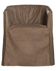 Hamilton Dining Chair | Buffalo Leather | Mushroom Brown Uniqwa Collections