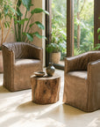 Hamilton Dining Chair | Buffalo Leather | Mushroom Brown Uniqwa Collections
