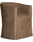 Hamilton Dining Chair | Buffalo Leather | Mushroom Brown Uniqwa Collections