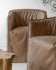 Hamilton Dining Chair | Buffalo Leather | Mushroom Brown Uniqwa Collections
