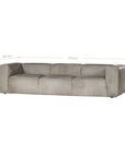 Harlow Sofa | Three Seater | Earthy Grey Uniqwa Collections