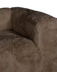 Harlow Sofa | One Seater | Fur Luxe | Chocolate Uniqwa Collections