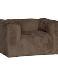 Harlow Sofa | One Seater | Fur Luxe | Chocolate Uniqwa Collections