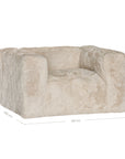 Harlow Sofa | One Seater | Fur Luxe Uniqwa Collections