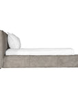 Harlow Bed | Buffalo Leather | Earthy Grey Uniqwa Collections