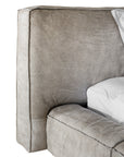 Harlow Bed | Buffalo Leather | Earthy Grey Uniqwa Collections