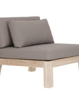 Harper Armless Sofa | One Seater Taupe Uniqwa Collections