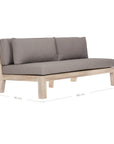 Harper Armless Sofa | Three Seater Uniqwa Collections